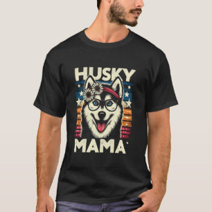 Camiseta Mamá Husky Perro Husky Siberiano Para Mujeres