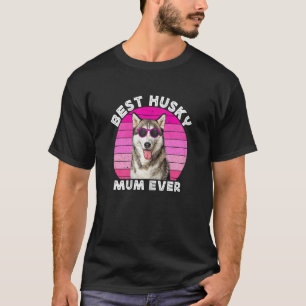 Camiseta Mamá Husky Siberiana Para Mujeres Husky Vintage
