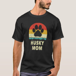 Camiseta Mamá Husky Vintage Perro Para Mujeres Siberian Hus