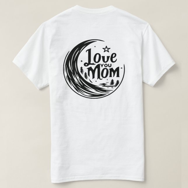 Camiseta Mamá iluminada ama (Reverso del diseño)