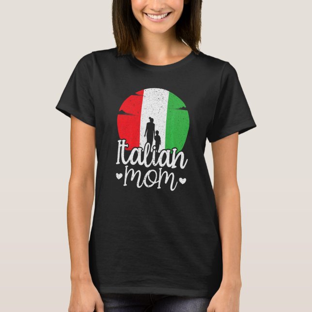 Camiseta Mamá Italiana Europa País Viajes Italia Madres Da (Anverso)