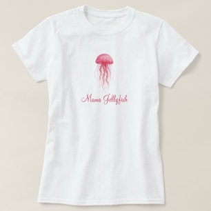 Camiseta Mama Jellyfish Fiesta de Bebé Acuarela Moderna Niñ