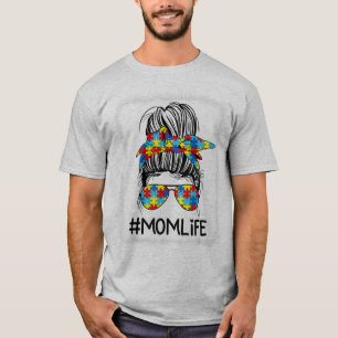 Camiseta Mamá la conciencia del autismo de vida desordenada
