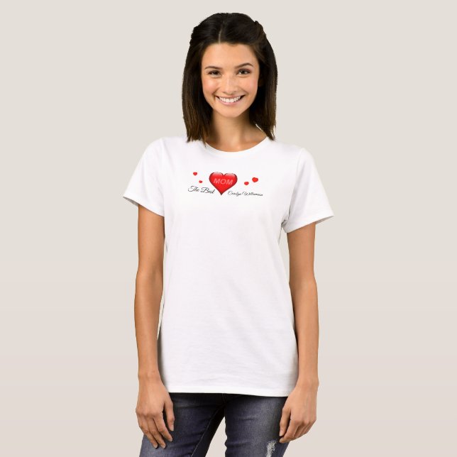 Camiseta "Mamá - 'La Mejor'" con corazones (Anverso completo)