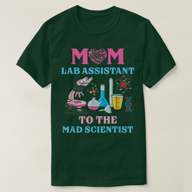 Camiseta Mamá Lab Asistente Del Nacimiento De Fiesta Cientí (Diseño del anverso)