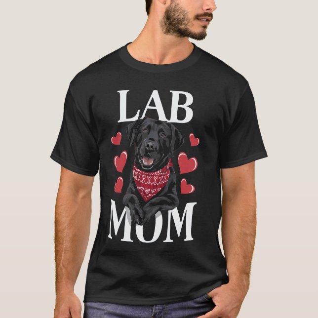 Camiseta Mamá Labrador Retriever, Mamá Perro Lab (Anverso)