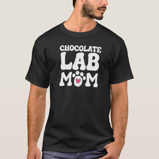 Camiseta Mamá Labradora Retriever Lab de Chocolate (Anverso)