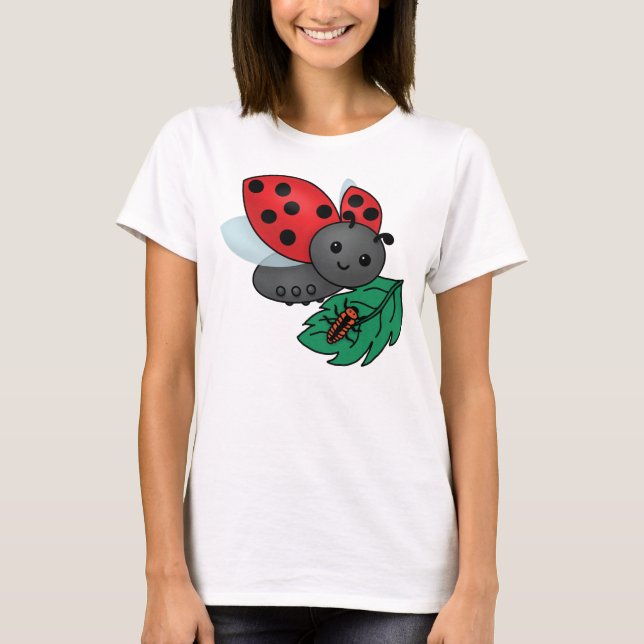 Camiseta Mamá Ladybug con Larvae (Anverso)