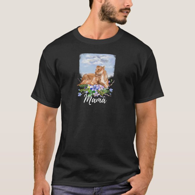 Camiseta Mamá León de la mamá de las mujeres y mamá de los  (Anverso)