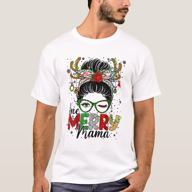 Camiseta Mama Leopard Messy Bun (Anverso)