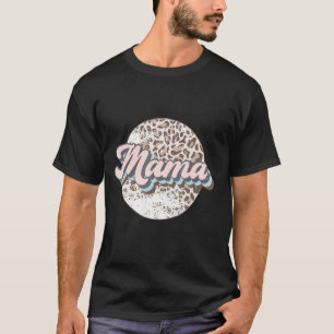 Camiseta Mama Leopard Print Animal Safari Trendy