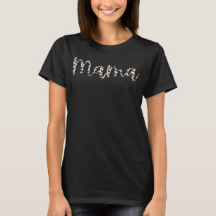 Camiseta Mama Leopard Print Cute Mom Love