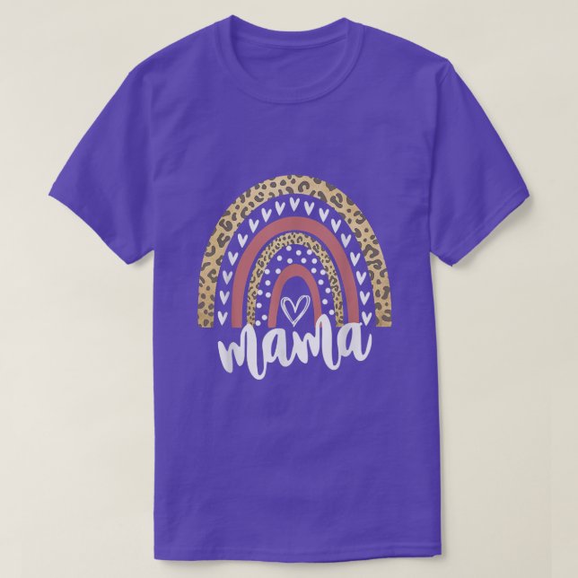 Camiseta Mama Leopard Rainbow  (Diseño del anverso)