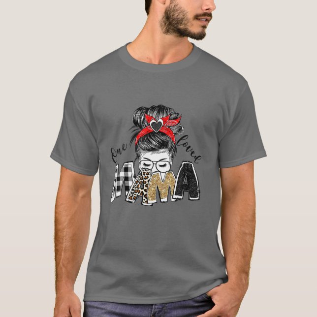 Camiseta Mamá leopardo ama vida desordenada madre de mamá (Anverso)