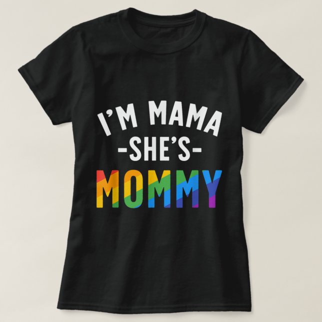Camiseta Mamá lesbiana, camisas, regala orgullo gay, soy ma (Diseño del anverso)