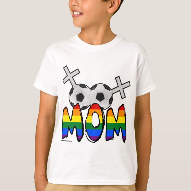 Camiseta Mamá lesbiana del fútbol (Anverso)