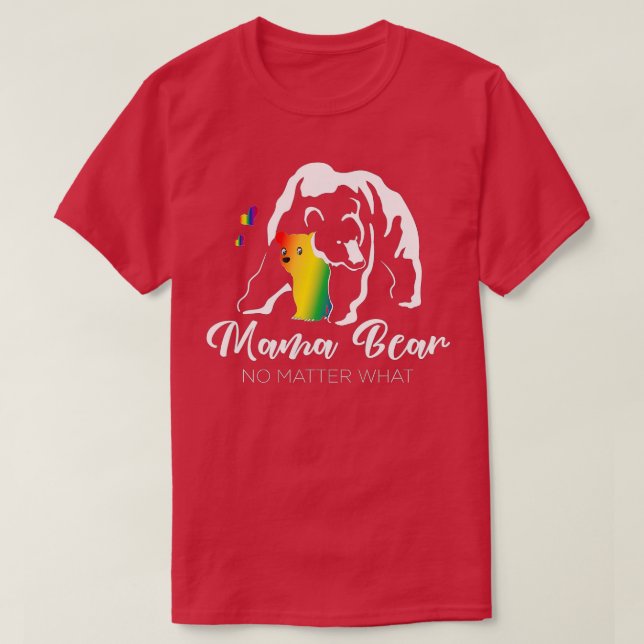 Camiseta Mamá LGBTQ apoya el orgullo LGBT (Diseño del anverso)