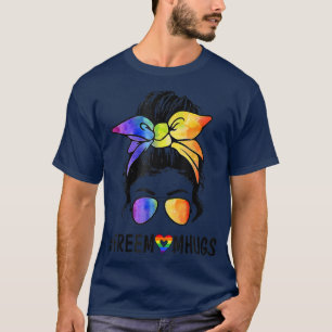 Camiseta Mamá libre abraza a broma orgullo LGBT 