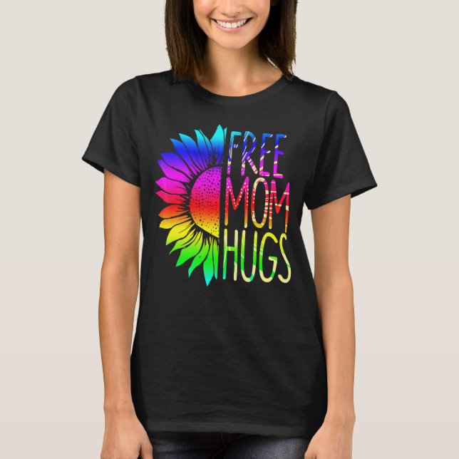 Camiseta Mamá libre abraza a Daisy Rainbow Heart Love Lgbt  (Anverso)