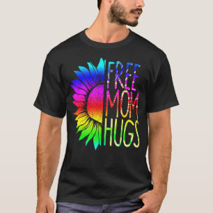 Camiseta Mamá libre abraza a Daisy Rainbow Heart Love Lgbt