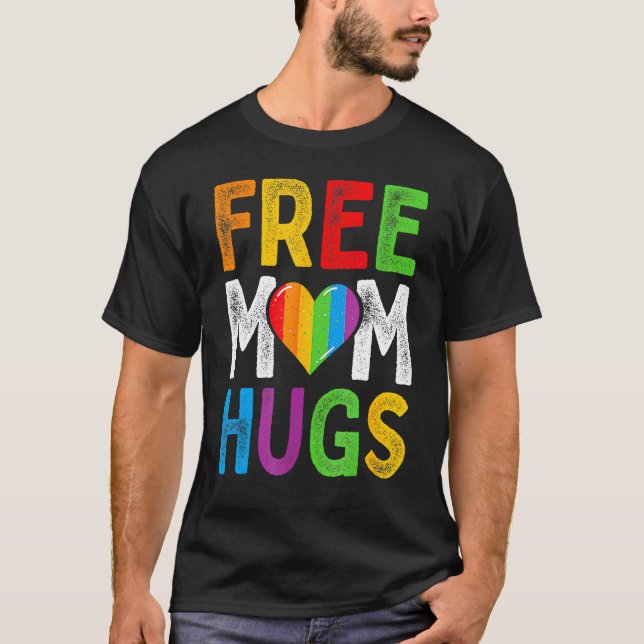 Camiseta Mamá libre abraza a la familia gay del orgullo LGB (Anverso)