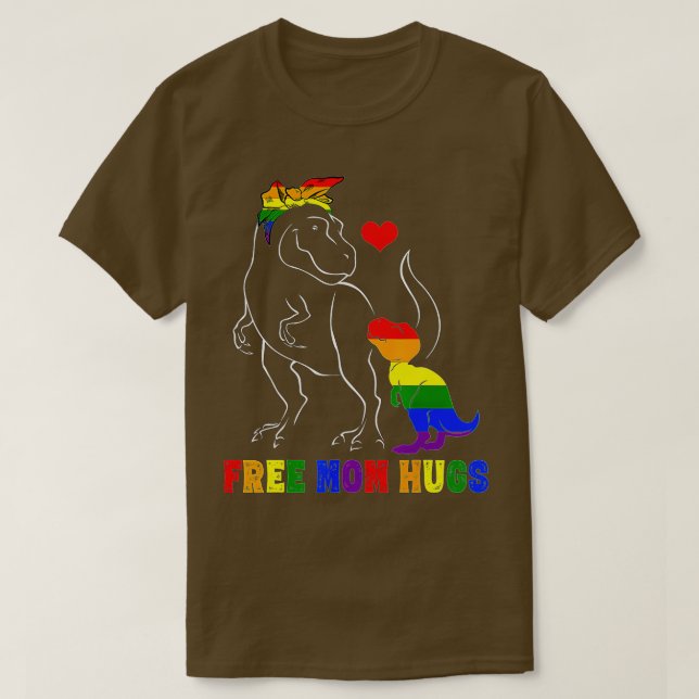 Camiseta Mamá libre abraza a la madre de LGB Mamasaurus Reg (Diseño del anverso)