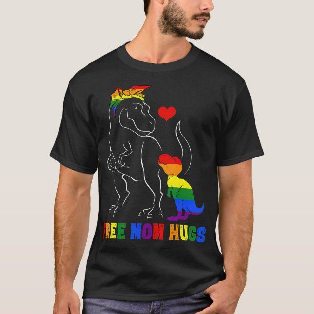 Camiseta Mamá libre abraza a la madre de LGB Mamasaurus Reg (Anverso)