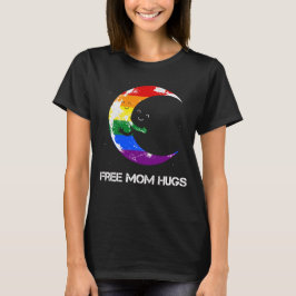 Camiseta Mamá libre abraza a los abrazos LGBT Moon