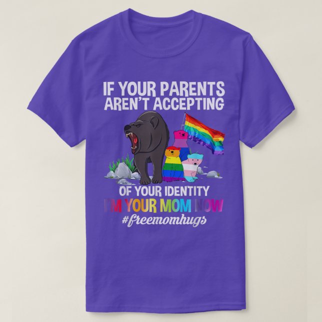Camiseta Mamá libre abraza a mamá orgullosa de llevar orgul (Diseño del anverso)
