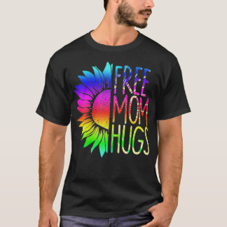 Camiseta Mamá libre abraza al girasol arco iris LGBT