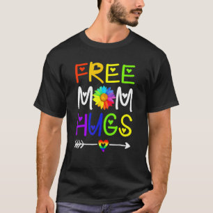 Camiseta Mamá Libre abraza Daisy Rainbow Flower Heart Lgbt 