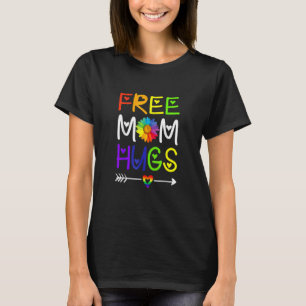 Camiseta Mamá Libre abraza Daisy Rainbow Heart Lgbt Pride M