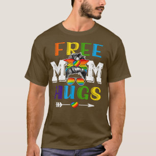 Camiseta Mamá libre abraza desordenado corazón arco iris LG
