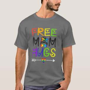 Camiseta Mamá libre abraza desordenado corazón arco iris LG