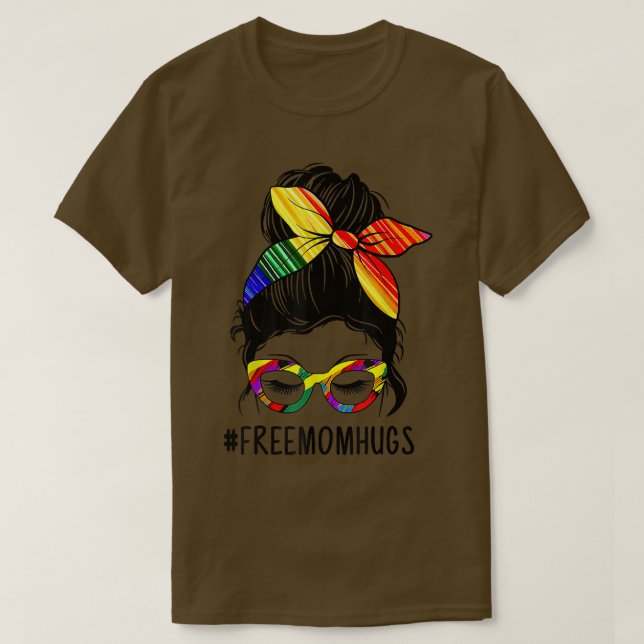 Camiseta Mamá libre abraza el amor LGBT es amor orgullo LGB (Diseño del anverso)
