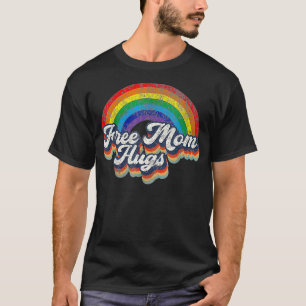 Camiseta Mamá libre abraza el corazón arcoiris Bandera LGBT
