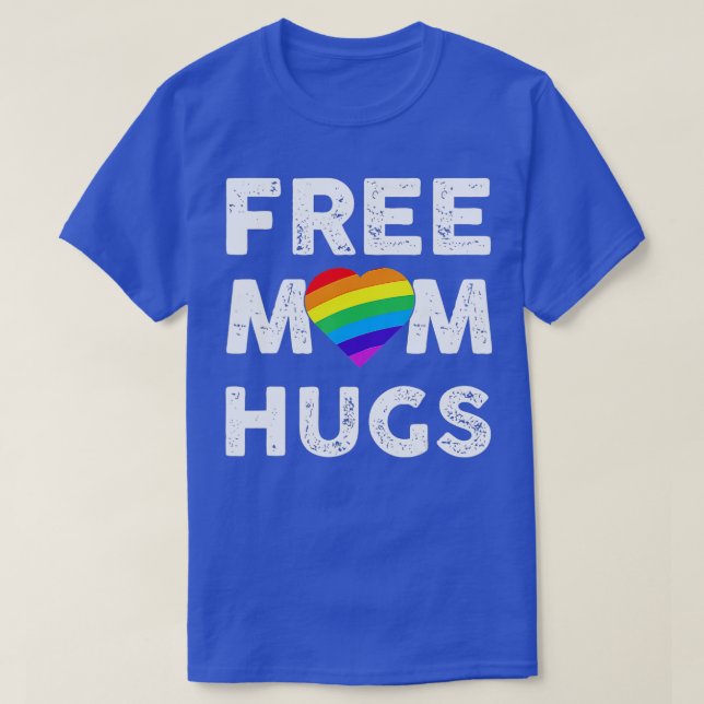 Camiseta Mamá libre abraza el corazón arcoiris LGB mes de o (Diseño del anverso)