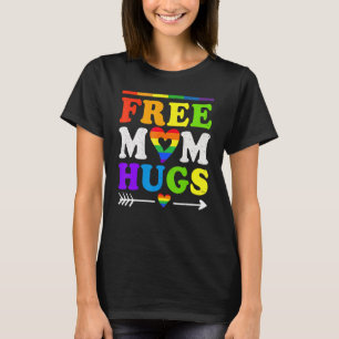 Camiseta Mamá Libre abraza el corazón arcoiris Lgbt Orgullo