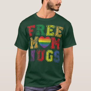 Camiseta Mamá libre abraza el corazón LGBT apoya el orgullo