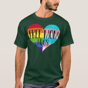Camiseta Mamá libre abraza el corazón transgénero con la ba