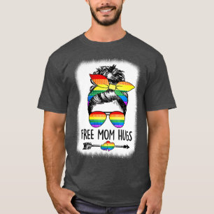 Camiseta Mamá libre abraza el desordenado orgullo gay arco