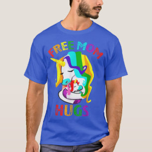 Camiseta Mamá libre abraza el mes del orgullo LGBT Rainbow