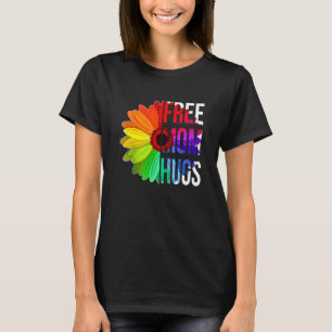 Camiseta Mamá libre abraza el orgullo gay del girasol arco