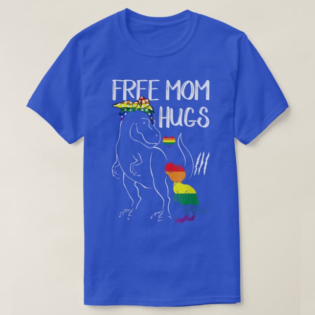 Camiseta Mamá libre abraza el orgullo LGBT de mamá dinosaur (Diseño del anverso)