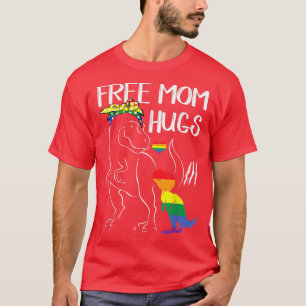 Camiseta Mamá libre abraza el orgullo LGBT Mamá Dinosaurio