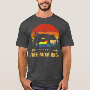 Camiseta Mamá libre abraza el orgullo LGBT Mamá oso retro c