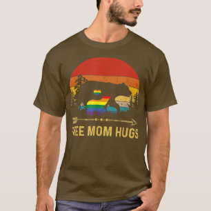 Camiseta Mamá libre abraza el orgullo LGBT Mamá oso retro c