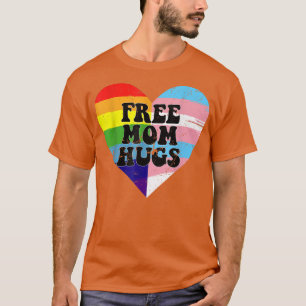 Camiseta Mamá libre abraza la bandera del orgullo LGBT