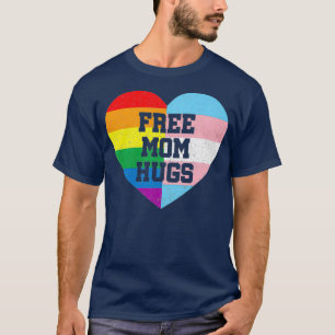 Camiseta Mamá libre abraza la bandera transgénero del reg