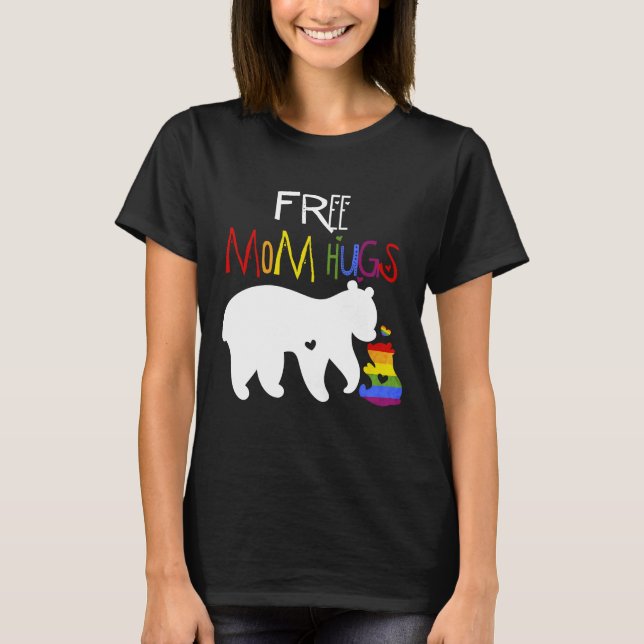 Camiseta Mamá libre abraza la camiseta, el orgullo LGBT, el (Anverso)